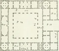 An illustration from I quattro libri dell'architettura di Andrea Palladio : ne quali dopo un breve trattato de' cinque ordini, e di quelli avvertimenti, che sono più necessarj nel fabbricare : si tratta delle case private, delle vie, dei ponti, delle piazze, dei xisti, e dei tempj (1790)