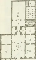 An illustration from I quattro libri dell'architettura di Andrea Palladio : ne quali dopo un breve trattato de' cinque ordini, e di quelli avvertimenti, che sono più necessarj nel fabbricare : si tratta delle case private, delle vie, dei ponti, delle piazze, dei xisti, e dei tempj (1790)