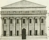 An illustration from I quattro libri dell'architettura di Andrea Palladio : ne quali dopo un breve trattato de' cinque ordini, e di quelli avvertimenti, che sono più necessarj nel fabbricare : si tratta delle case private, delle vie, dei ponti, delle piazze, dei xisti, e dei tempj (1790)