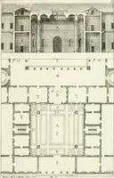 An illustration from I quattro libri dell'architettura di Andrea Palladio : ne quali dopo un breve trattato de' cinque ordini, e di quelli avvertimenti, che sono più necessarj nel fabbricare : si tratta delle case private, delle vie, dei ponti, delle piazze, dei xisti, e dei tempj (1790)