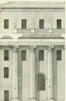 An illustration from I quattro libri dell'architettura di Andrea Palladio : ne quali dopo un breve trattato de' cinque ordini, e di quelli avvertimenti, che sono più necessarj nel fabbricare : si tratta delle case private, delle vie, dei ponti, delle piazze, dei xisti, e dei tempj (1790)