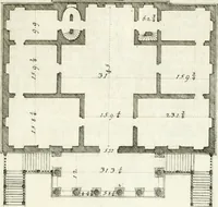 An illustration from I quattro libri dell'architettura di Andrea Palladio : ne quali dopo un breve trattato de' cinque ordini, e di quelli avvertimenti, che sono più necessarj nel fabbricare : si tratta delle case private, delle vie, dei ponti, delle piazze, dei xisti, e dei tempj (1790)