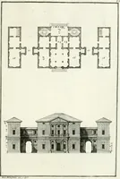 An illustration from I quattro libri dell'architettura di Andrea Palladio : ne quali dopo un breve trattato de' cinque ordini, e di quelli avvertimenti, che sono più necessarj nel fabbricare : si tratta delle case private, delle vie, dei ponti, delle piazze, dei xisti, e dei tempj (1790)