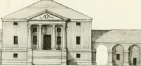 An illustration from I quattro libri dell'architettura di Andrea Palladio : ne quali dopo un breve trattato de' cinque ordini, e di quelli avvertimenti, che sono più necessarj nel fabbricare : si tratta delle case private, delle vie, dei ponti, delle piazze, dei xisti, e dei tempj (1790)