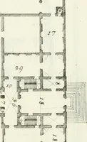 An illustration from I quattro libri dell'architettura di Andrea Palladio : ne quali dopo un breve trattato de' cinque ordini, e di quelli avvertimenti, che sono più necessarj nel fabbricare : si tratta delle case private, delle vie, dei ponti, delle piazze, dei xisti, e dei tempj (1790)