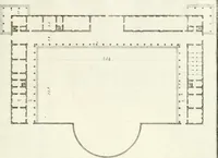 An illustration from I quattro libri dell'architettura di Andrea Palladio : ne quali dopo un breve trattato de' cinque ordini, e di quelli avvertimenti, che sono più necessarj nel fabbricare : si tratta delle case private, delle vie, dei ponti, delle piazze, dei xisti, e dei tempj (1790)