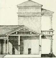 An illustration from I quattro libri dell'architettura di Andrea Palladio : ne quali dopo un breve trattato de' cinque ordini, e di quelli avvertimenti, che sono più necessarj nel fabbricare : si tratta delle case private, delle vie, dei ponti, delle piazze, dei xisti, e dei tempj (1790)