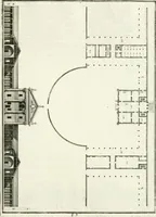 An illustration from I quattro libri dell'architettura di Andrea Palladio : ne quali dopo un breve trattato de' cinque ordini, e di quelli avvertimenti, che sono più necessarj nel fabbricare : si tratta delle case private, delle vie, dei ponti, delle piazze, dei xisti, e dei tempj (1790)