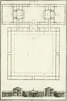 An illustration from I quattro libri dell'architettura di Andrea Palladio : ne quali dopo un breve trattato de' cinque ordini, e di quelli avvertimenti, che sono più necessarj nel fabbricare : si tratta delle case private, delle vie, dei ponti, delle piazze, dei xisti, e dei tempj (1790)