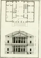 An illustration from I quattro libri dell'architettura di Andrea Palladio : ne quali dopo un breve trattato de' cinque ordini, e di quelli avvertimenti, che sono più necessarj nel fabbricare : si tratta delle case private, delle vie, dei ponti, delle piazze, dei xisti, e dei tempj (1790)