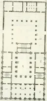 An illustration from I quattro libri dell'architettura di Andrea Palladio : ne quali dopo un breve trattato de' cinque ordini, e di quelli avvertimenti, che sono più necessarj nel fabbricare : si tratta delle case private, delle vie, dei ponti, delle piazze, dei xisti, e dei tempj (1790)