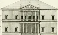 An illustration from I quattro libri dell'architettura di Andrea Palladio : ne quali dopo un breve trattato de' cinque ordini, e di quelli avvertimenti, che sono più necessarj nel fabbricare : si tratta delle case private, delle vie, dei ponti, delle piazze, dei xisti, e dei tempj (1790)