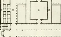An illustration from I quattro libri dell'architettura di Andrea Palladio : ne quali dopo un breve trattato de' cinque ordini, e di quelli avvertimenti, che sono più necessarj nel fabbricare : si tratta delle case private, delle vie, dei ponti, delle piazze, dei xisti, e dei tempj (1790)