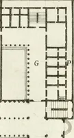 An illustration from I quattro libri dell'architettura di Andrea Palladio : ne quali dopo un breve trattato de' cinque ordini, e di quelli avvertimenti, che sono più necessarj nel fabbricare : si tratta delle case private, delle vie, dei ponti, delle piazze, dei xisti, e dei tempj (1790)