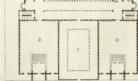 An illustration from I quattro libri dell'architettura di Andrea Palladio : ne quali dopo un breve trattato de' cinque ordini, e di quelli avvertimenti, che sono più necessarj nel fabbricare : si tratta delle case private, delle vie, dei ponti, delle piazze, dei xisti, e dei tempj (1790)