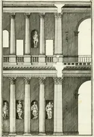 An illustration from I quattro libri dell'architettura di Andrea Palladio : ne quali dopo un breve trattato de' cinque ordini, e di quelli avvertimenti, che sono più necessarj nel fabbricare : si tratta delle case private, delle vie, dei ponti, delle piazze, dei xisti, e dei tempj (1790)