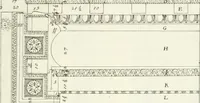 An illustration from I quattro libri dell'architettura di Andrea Palladio : ne quali dopo un breve trattato de' cinque ordini, e di quelli avvertimenti, che sono più necessarj nel fabbricare : si tratta delle case private, delle vie, dei ponti, delle piazze, dei xisti, e dei tempj (1790)