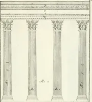 An illustration from I quattro libri dell'architettura di Andrea Palladio : ne quali dopo un breve trattato de' cinque ordini, e di quelli avvertimenti, che sono più necessarj nel fabbricare : si tratta delle case private, delle vie, dei ponti, delle piazze, dei xisti, e dei tempj (1790)