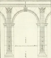 An illustration from I quattro libri dell'architettura di Andrea Palladio : ne quali dopo un breve trattato de' cinque ordini, e di quelli avvertimenti, che sono più necessarj nel fabbricare : si tratta delle case private, delle vie, dei ponti, delle piazze, dei xisti, e dei tempj (1790)