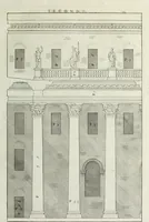 An illustration from I qvattro libri dell'architettvra di Andrea Palladio : ne' quali, dopo un breue trattato de' cinque ordini, & di quelli auertimenti, che sono piu necessarii nel fabricare; si tratta delle case private, delle vie, de i ponti, delle piazze, de i xisti, et de' tempij (1771)