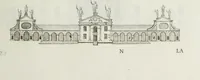 An illustration from I qvattro libri dell'architettvra di Andrea Palladio : ne' quali, dopo un breue trattato de' cinque ordini, & di quelli auertimenti, che sono piu necessarii nel fabricare; si tratta delle case private, delle vie, de i ponti, delle piazze, de i xisti, et de' tempij (1771)