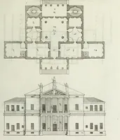 An illustration from I qvattro libri dell'architettvra di Andrea Palladio : ne' quali, dopo un breue trattato de' cinque ordini, & di quelli auertimenti, che sono piu necessarii nel fabricare; si tratta delle case private, delle vie, de i ponti, delle piazze, de i xisti, et de' tempij (1771)