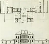 An illustration from I qvattro libri dell'architettvra di Andrea Palladio : ne' quali, dopo un breue trattato de' cinque ordini, & di quelli auertimenti, che sono piu necessarii nel fabricare; si tratta delle case private, delle vie, de i ponti, delle piazze, de i xisti, et de' tempij (1771)