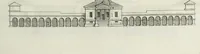 An illustration from I qvattro libri dell'architettvra di Andrea Palladio : ne' quali, dopo un breue trattato de' cinque ordini, & di quelli auertimenti, che sono piu necessarii nel fabricare; si tratta delle case private, delle vie, de i ponti, delle piazze, de i xisti, et de' tempij (1771)
