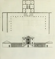 An illustration from I qvattro libri dell'architettvra di Andrea Palladio : ne' quali, dopo un breue trattato de' cinque ordini, & di quelli auertimenti, che sono piu necessarii nel fabricare; si tratta delle case private, delle vie, de i ponti, delle piazze, de i xisti, et de' tempij (1771)