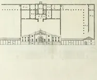 An illustration from I qvattro libri dell'architettvra di Andrea Palladio : ne' quali, dopo un breue trattato de' cinque ordini, & di quelli auertimenti, che sono piu necessarii nel fabricare; si tratta delle case private, delle vie, de i ponti, delle piazze, de i xisti, et de' tempij (1771)