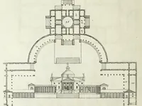 An illustration from I qvattro libri dell'architettvra di Andrea Palladio : ne' quali, dopo un breue trattato de' cinque ordini, & di quelli auertimenti, che sono piu necessarii nel fabricare; si tratta delle case private, delle vie, de i ponti, delle piazze, de i xisti, et de' tempij (1771)