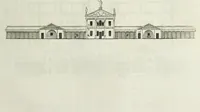An illustration from I qvattro libri dell'architettvra di Andrea Palladio : ne' quali, dopo un breue trattato de' cinque ordini, & di quelli auertimenti, che sono piu necessarii nel fabricare; si tratta delle case private, delle vie, de i ponti, delle piazze, de i xisti, et de' tempij (1771)