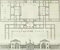 Picture 92 of 221 from I qvattro libri dell'architettvra di Andrea Palladio : ne' quali, dopo un breue trattato de' cinque ordini, & di quelli auertimenti, che sono piu necessarii nel fabricare; si tratta delle case private, delle vie, de i ponti, delle piazze, de i xisti, et de' tempij (1771), leaf 135