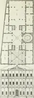 An illustration from I qvattro libri dell'architettvra di Andrea Palladio : ne' quali, dopo un breue trattato de' cinque ordini, & di quelli auertimenti, che sono piu necessarii nel fabricare; si tratta delle case private, delle vie, de i ponti, delle piazze, de i xisti, et de' tempij (1771)