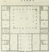 An illustration from I qvattro libri dell'architettvra di Andrea Palladio : ne' quali, dopo un breue trattato de' cinque ordini, & di quelli auertimenti, che sono piu necessarii nel fabricare; si tratta delle case private, delle vie, de i ponti, delle piazze, de i xisti, et de' tempij (1771)