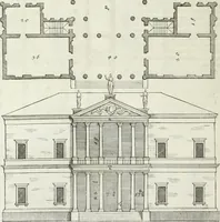 An illustration from I qvattro libri dell'architettvra di Andrea Palladio : ne' quali, dopo un breue trattato de' cinque ordini, & di quelli auertimenti, che sono piu necessarii nel fabricare; si tratta delle case private, delle vie, de i ponti, delle piazze, de i xisti, et de' tempij (1771)