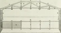 An illustration from I qvattro libri dell'architettvra di Andrea Palladio : ne' quali, dopo un breue trattato de' cinque ordini, & di quelli auertimenti, che sono piu necessarii nel fabricare; si tratta delle case private, delle vie, de i ponti, delle piazze, de i xisti, et de' tempij (1771)