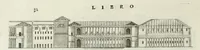 An illustration from I qvattro libri dell'architettvra di Andrea Palladio : ne' quali, dopo un breue trattato de' cinque ordini, & di quelli auertimenti, che sono piu necessarii nel fabricare; si tratta delle case private, delle vie, de i ponti, delle piazze, de i xisti, et de' tempij (1771)