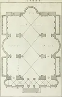 An illustration from I qvattro libri dell'architettvra di Andrea Palladio : ne' quali, dopo un breue trattato de' cinque ordini, & di quelli auertimenti, che sono piu necessarii nel fabricare; si tratta delle case private, delle vie, de i ponti, delle piazze, de i xisti, et de' tempij (1771)