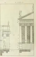 An illustration from I qvattro libri dell'architettvra di Andrea Palladio : ne' quali, dopo un breue trattato de' cinque ordini, & di quelli auertimenti, che sono piu necessarii nel fabricare; si tratta delle case private, delle vie, de i ponti, delle piazze, de i xisti, et de' tempij (1771)