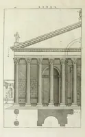 An illustration from I qvattro libri dell'architettvra di Andrea Palladio : ne' quali, dopo un breue trattato de' cinque ordini, & di quelli auertimenti, che sono piu necessarii nel fabricare; si tratta delle case private, delle vie, de i ponti, delle piazze, de i xisti, et de' tempij (1771)