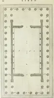 An illustration from I qvattro libri dell'architettvra di Andrea Palladio : ne' quali, dopo un breue trattato de' cinque ordini, & di quelli auertimenti, che sono piu necessarii nel fabricare; si tratta delle case private, delle vie, de i ponti, delle piazze, de i xisti, et de' tempij (1771)