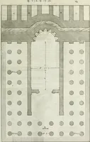 An illustration from I qvattro libri dell'architettvra di Andrea Palladio : ne' quali, dopo un breue trattato de' cinque ordini, & di quelli auertimenti, che sono piu necessarii nel fabricare; si tratta delle case private, delle vie, de i ponti, delle piazze, de i xisti, et de' tempij (1771)