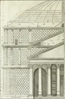 An illustration from I qvattro libri dell'architettvra di Andrea Palladio : ne' quali, dopo un breue trattato de' cinque ordini, & di quelli auertimenti, che sono piu necessarii nel fabricare; si tratta delle case private, delle vie, de i ponti, delle piazze, de i xisti, et de' tempij (1771)