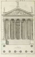 An illustration from I qvattro libri dell'architettvra di Andrea Palladio : ne' quali, dopo un breue trattato de' cinque ordini, & di quelli auertimenti, che sono piu necessarii nel fabricare; si tratta delle case private, delle vie, de i ponti, delle piazze, de i xisti, et de' tempij (1771)