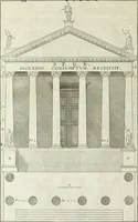 An illustration from I qvattro libri dell'architettvra di Andrea Palladio : ne' quali, dopo un breue trattato de' cinque ordini, & di quelli auertimenti, che sono piu necessarii nel fabricare; si tratta delle case private, delle vie, de i ponti, delle piazze, de i xisti, et de' tempij (1771)