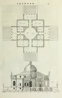 An illustration from I qvattro libri dell'architettvra di Andrea Palladio : ne' quali, dopo un breue trattato de' cinque ordini, & di quelli auertimenti, che sono piu necessarii nel fabricare; si tratta delle case private, delle vie, de i ponti, delle piazze, de i xisti, et de' tempij (1771)