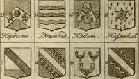 An illustration from The Irish compendium; or, Rudiments of honour. Containing the descents, marriages, issue, titles, posts, and seats of all the nobility of Ireland; with their arms, crests, supporters, mottos and Parliament robes ... Also a supplement, shewing the antiquity, dignity, and use of armories .. (1745)