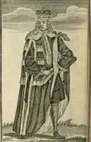 An illustration from The Irish compendium; or, Rudiments of honour. Containing the descents, marriages, issue, titles, posts, and seats of all the nobility of Ireland; with their arms, crests, supporters, mottos and Parliament robes ... Also a supplement, shewing the antiquity, dignity, and use of armories .. (1745)