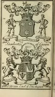 An illustration from The Irish compendium; or, Rudiments of honour. Containing the descents, marriages, issue, titles, posts, and seats of all the nobility of Ireland; with their arms, crests, supporters, mottos and Parliament robes ... Also a supplement, shewing the antiquity, dignity, and use of armories .. (1745)